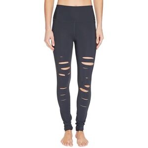 Alo Yoga Grey Ripped Warrior Leggings Size XS